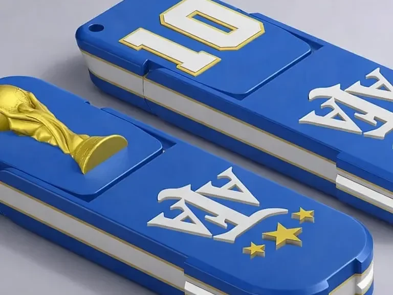 Llavero con Soporte para celular personalizado por equipo (River Plate) — miniatura