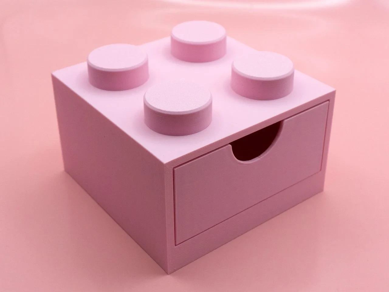 Caja Apilable de Bloques (4x2, Rosa) — miniatura