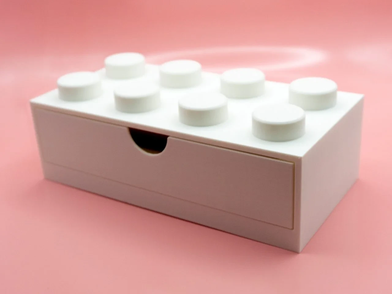 Caja Apilable de Bloques (4x2, Rosa) — miniatura