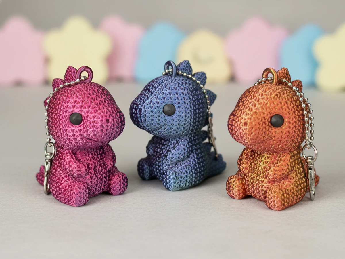Knitted Stegosaurus Dinosaur — en ambiente
