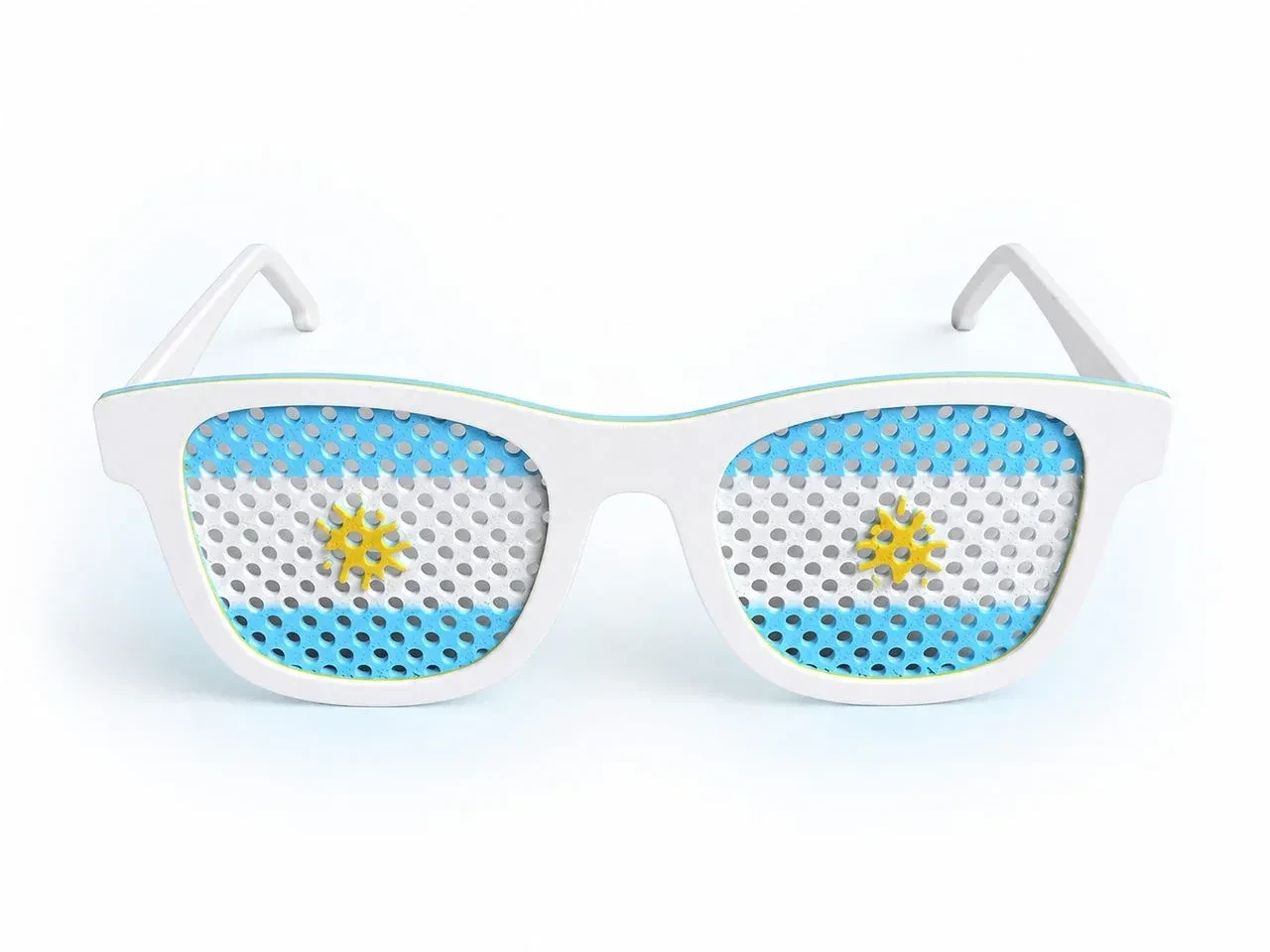Gafas fan Argentina con marcos intercambiables (Blanco) — en ambiente