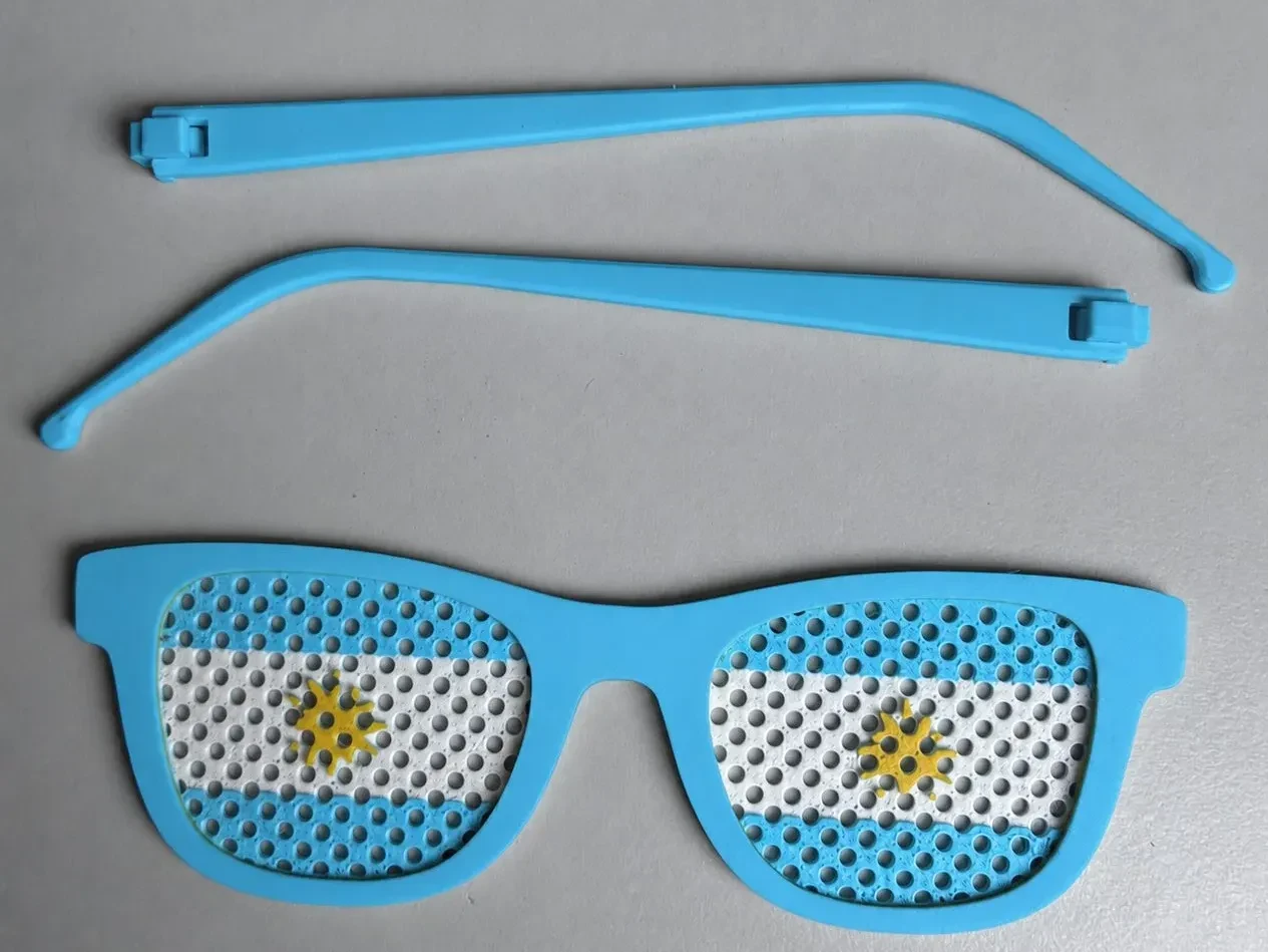 Gafas fan Argentina con marcos intercambiables (Blanco) — miniatura