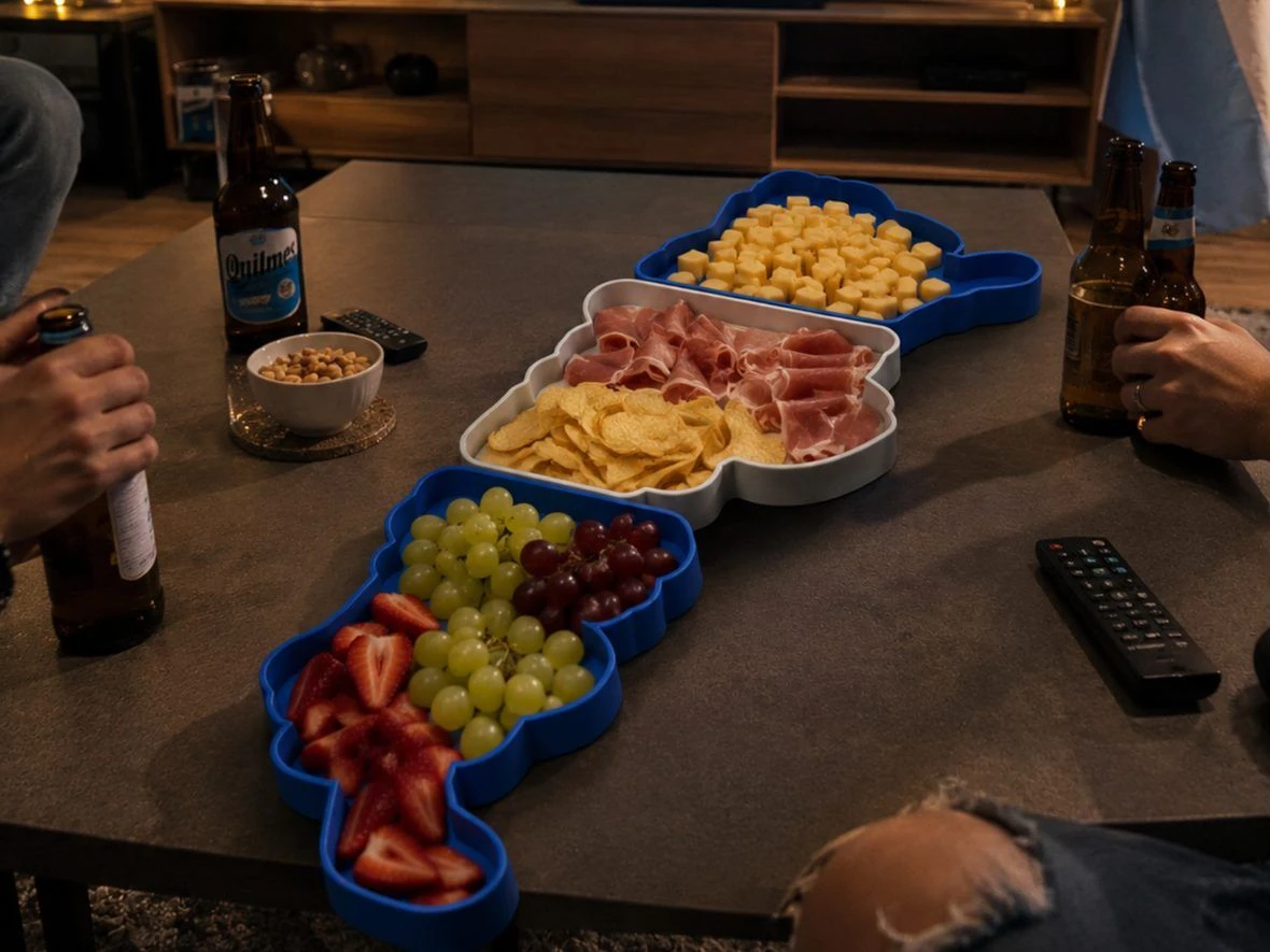 Tabla de snacks mapa de Argentina en tres secciones