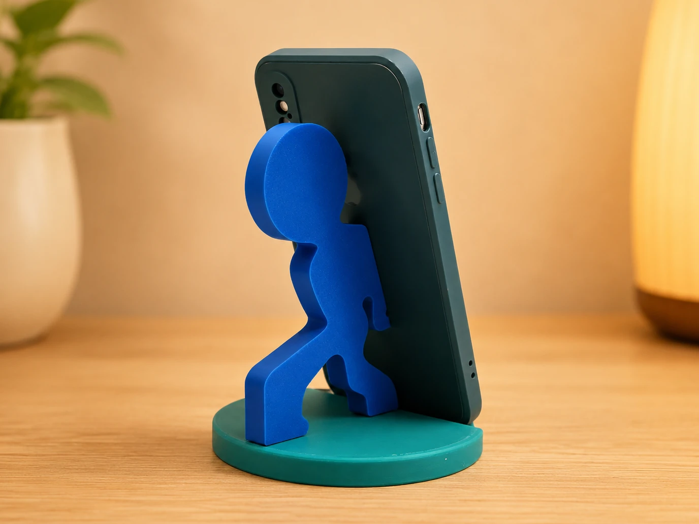 Soporte para celular "El ayudante" — en ambiente