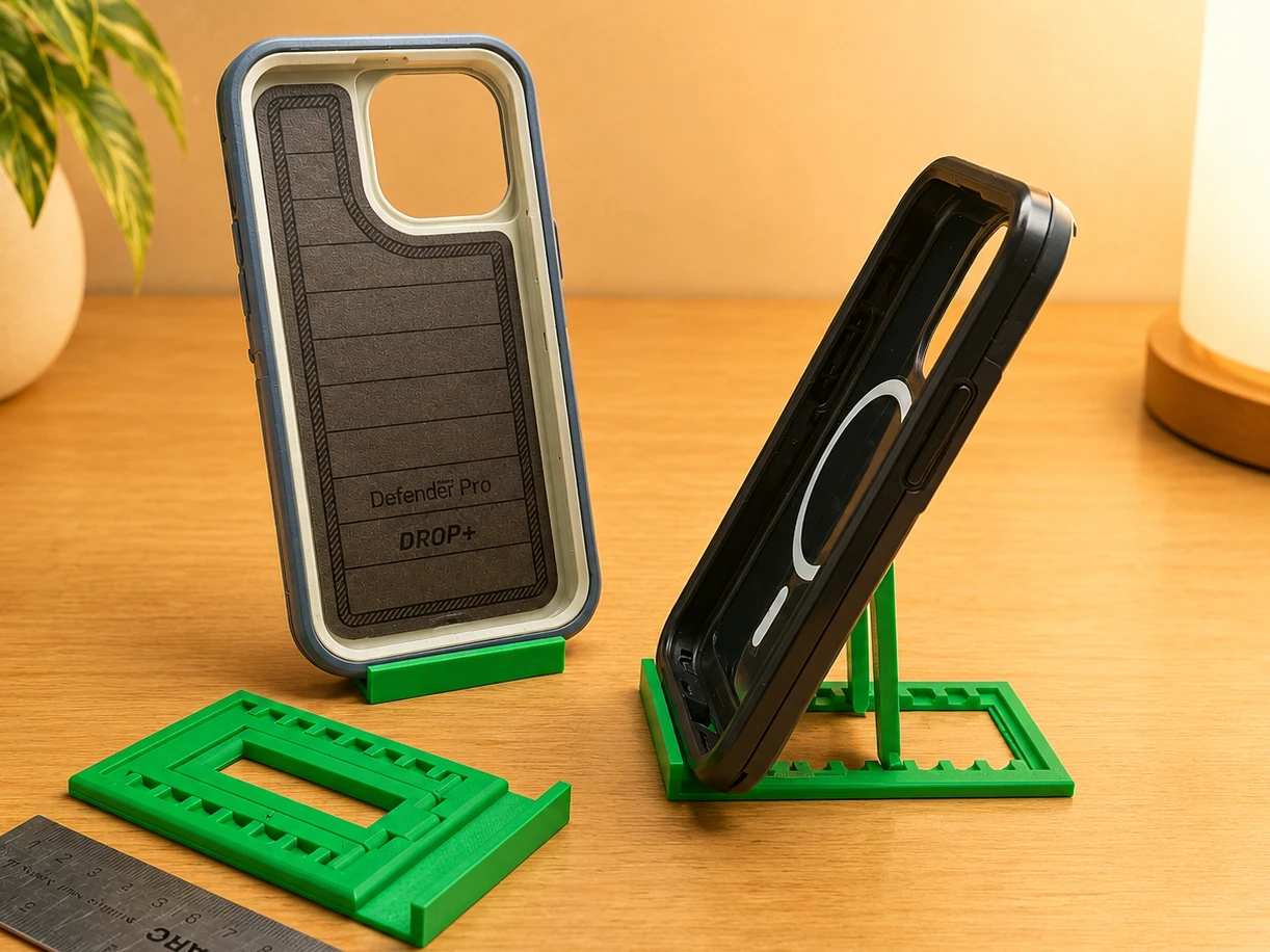 Soporte para celular ajustable — en ambiente